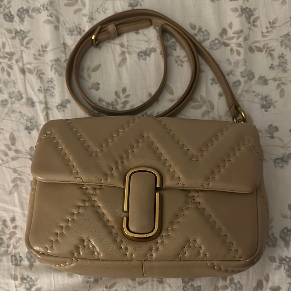 Marc Jacobs Tan Quilted Crossbody Bag